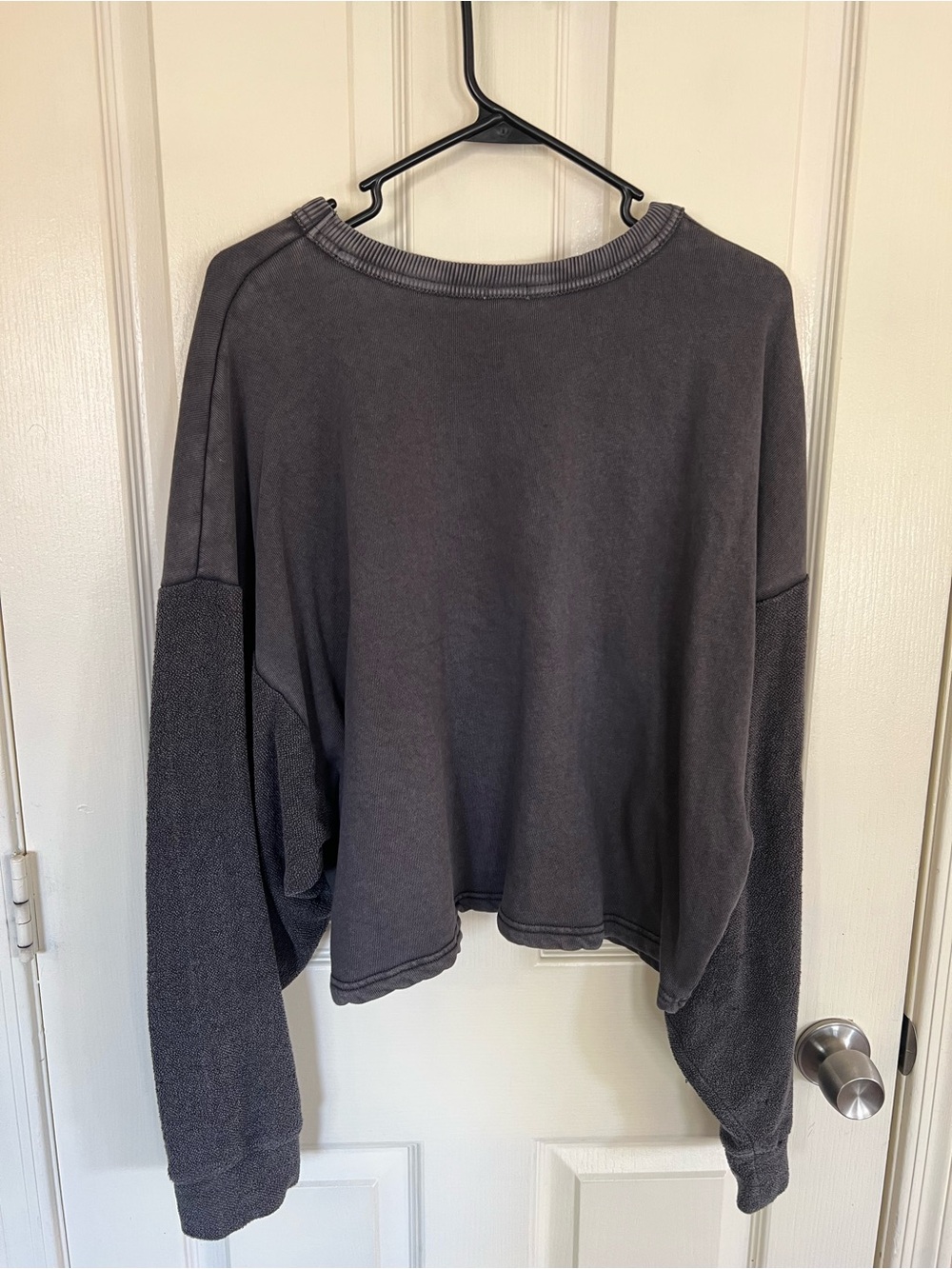 OFFLINE By Aerie Washed Charcoal Oversized Crewneck Sweatshirt XL - Picture 6 of 8